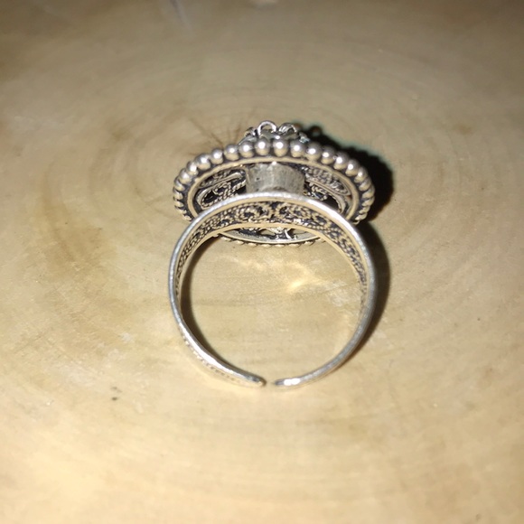 925 sterling silver ring flower mandala - Picture 2 of 5